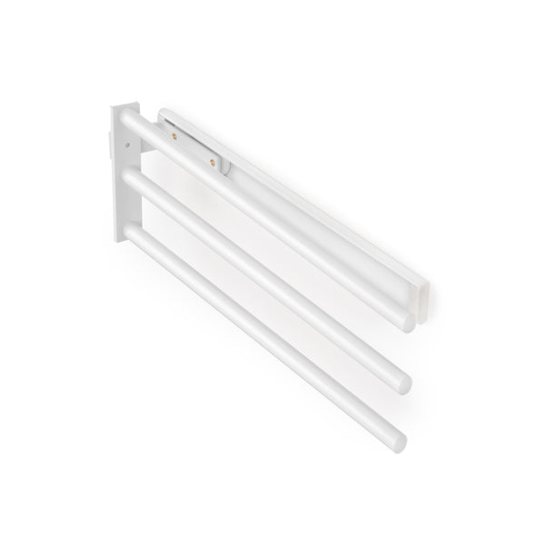Porte-serviettes coulissant Description 3 bras en aluminium peint en blanc Emuca prezzo