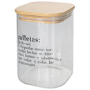 Barattolo Biscotti con scritta "Galletas" 1 Litro in Vetro VdE Tivoli 1996 Spagnolo