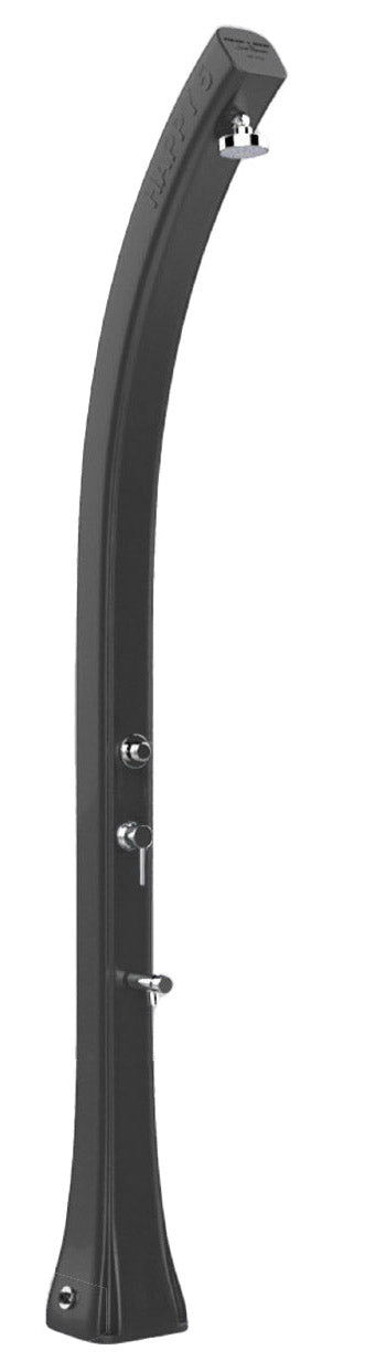 Doccia Solare da Giardino 28L Miscelatore Temporizzato e Lavapiedi Arkema Happy Beach Grigio Antracite