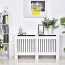 Copritermosifone in Legno MDF Bianco 152x19x81 cm 