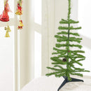Albero di Natale 70H cm Rami pieghevoli e pigne Abete Artificiale in PVC