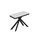 Consolle Allungabile 90-300x40x77 cm Saki Evolution Bianco Frassino Gambe Antracite 