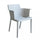 Fauteuil Cathy 60x58x76,5 cm en Polypropylène Gris