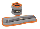 Set Polsiera Cavigliera 2 Kg (1+1) Regolazione con Velcro in Neoprene Grigio e Arancione