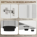Armadio Guardaroba 60x34x180 cm con 4 Ante e Chiusura Soft Close in Truciolato Bianco      