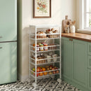 Carrello a 4 Ripiani 40x24x82 cm con Cestelli Estraibili in Metallo e Truciolato Bianco      