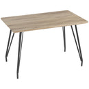 Tavolo da Pranzo per 4 persone 120x70x76 cm Piano Effetto Legno