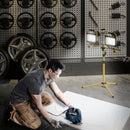 Faretti LED da Esterno IP65 75x62x170 cm da 6500K con Treppiede Staccabile Giallo e Nero   