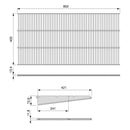 Set 2 Ripiani 80x40,5 cm con Supporti in Acciaio Emuca Bianco