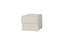 Comodino 2 Cassetti Onda 50x40x41,3 cm Finitura in Melamina Cachemire 