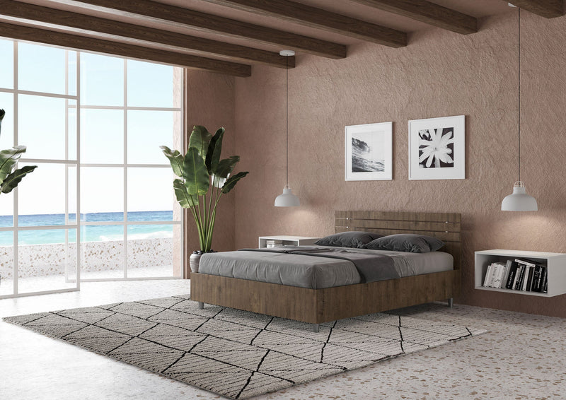 Letto Matrimoniale Francese Testata Doghe Dritta Ankel Noce Varie Misure