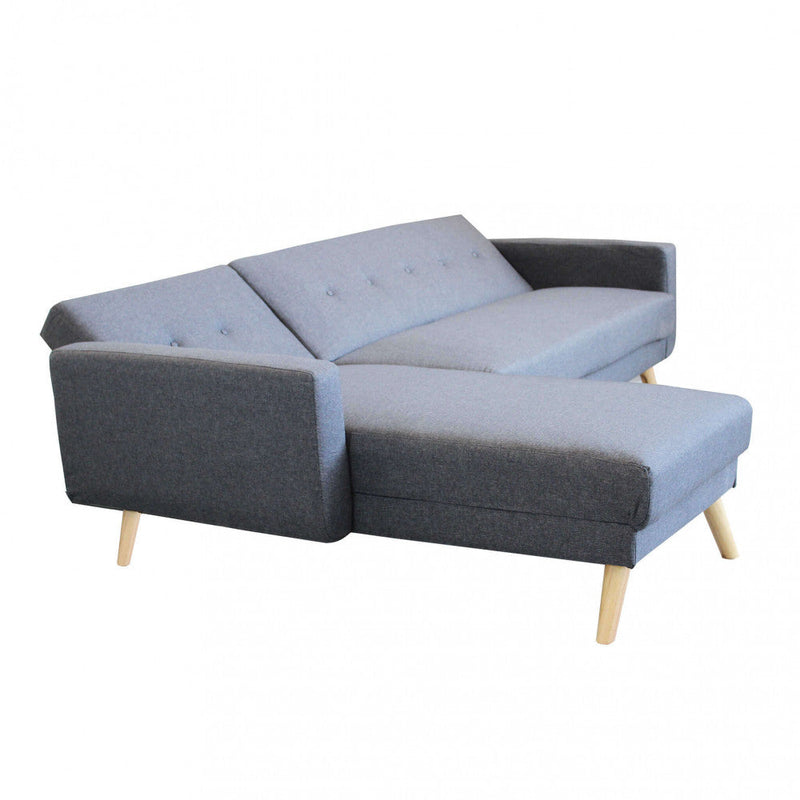 Divano Letto Arthur 176x84x84 cm in Tessuto Grigio scuro