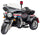 Moto Électrique Police Américaine 3 Roues pour Enfants 12V Kidfun Police Washington Noir