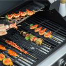 Barbecue a Gas GPL  4 Fuochi 3kW con Fornello Laterale Acciaio