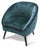 Fauteuil rembourré en velours avec pieds en bois bleu Soriani