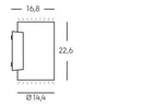 Applique da Esterno a LED 20W+20W 4000K Sovil Alluminio