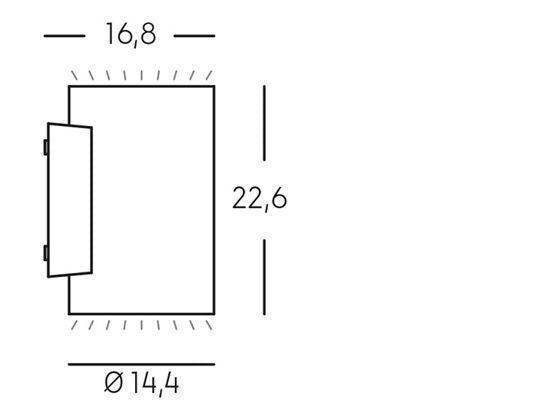 Applique da Esterno a LED 20W+20W 3000K Sovil Grigio