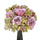Set 2 Bouquets Artificiels Composés de 11 Fleurs Rose et Hortensia Hauteur 20 cm Rose