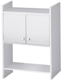 Scaffale Sopra Lavatrice da Appoggio Salvaspazio 65x79x26,5 cm in PVC Bianco