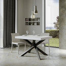 Tavolo Allungabile 120-224x90x77 cm Volantis Bianco Frassino   