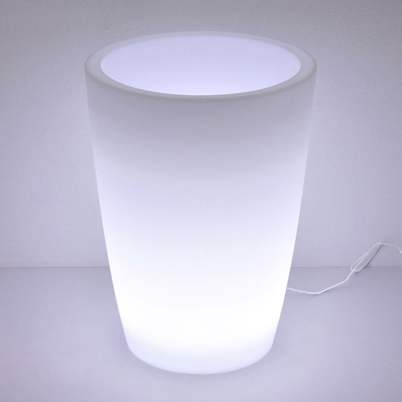 Vaso Luminoso da Giardino a LED Ø40 cm in Resina 5W Cypress Bianco Freddo