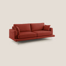 Divano 3 Posti 198x88x93 cm in Tessuto Rosso