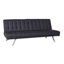 Divano Letto Prontoletto Click Clack Rivestimento in Similpelle Nero Darrel