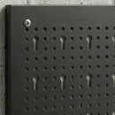 Set 3 Pannelli Porta Attrezzi da Parete 60x40x2 cm con 9 Supporti e 16 Ganci in Acciaio Nero e Rosso      