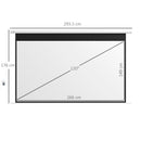 Telo per Proiettore 120"" 16:9 Motorizzato con Telecomando Fissaggio a Muro e Soffitto Bianco