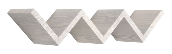 Etagère murale bibliothèque Zigzag 56x15,5 cm en panneaux de fibres de bois de chêne gris éclair online