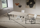 Consolle Allungabile 90-300x40x77 cm Saki Cashmere Gambe Bianche 