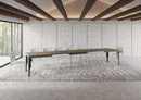 Tavolo Allungabile 200-460x90x77 cm Paxon Tortora Telaio Antracite 