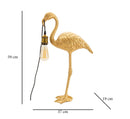 Lampada da Tavolo Flamingo 37x19x59 cm in Poliresina 