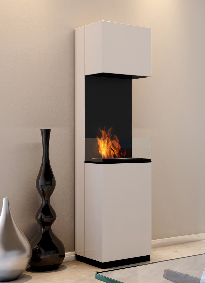 Camino a Bioetanolo da Pavimento 40,8x170 cm Flig Nashville Bianco