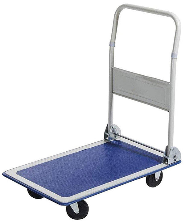 online Chariot de Transport Pliable 150 Kg en Acier Bleu