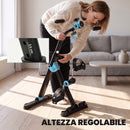 Pedaliera per Riabilitazione Pieghevole 50x45x97 cm con Display LCD e Rulli Massaggianti in Acciaio e PP      