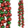Ghirlanda Natalizia 142 Palline Natale 180 cm Festone LED Natalizio Rosso e Verde