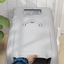 Lettiera per Gatti Chiusa 40,5x60,5x41,5 cm con Vassoio in Acciaio Paletta e Filtri Grigio e Argento      