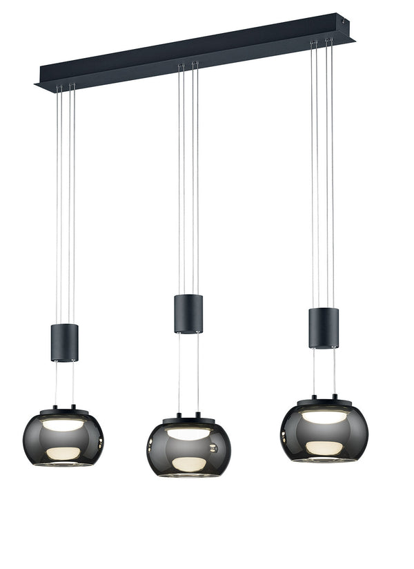 online Lampada a Sospensione da Interno a LED in Alluminio Nero Opaco