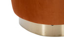 Poltrona Sopy Ruggine 67x71x70 cm Legno Ferro Spugna e Velluto Ruggine e Oro