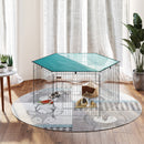 Recinto Recinzione per Animali Domestici 6pz 59x60 cm con Copertura 