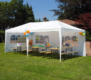 Set Birreria da Giardino Pieghevole in Legno Tavolo 220x80 cm e 2 Panche Vorghini