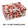 Lot de 10 boîtes rectangulaires en carton coeur rouge