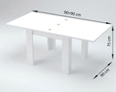 Tavolo Allungabile 90x90/180x75 cm Jesi Bianco Lucido