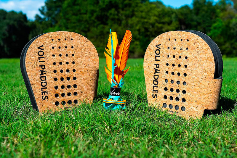 Gioco Paddle con 1 Volano e 2 Racchette in Sughero per Bambini e Adulti Waboba Voli
