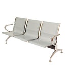 Panca per Sala Attesa 3 Posti in Acciaio da Ufficio Bozzini Silver