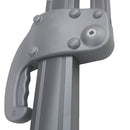 Ombrellone da Giardino Decentrato 3x3m in Alluminio Telo in Poliestere Mosini Blues Grigio e Bianco