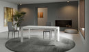 Tavolo Allungabile Frame 80x120-170x75 cm Top in Ceramica Marmo Bianco Opaco