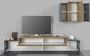 Parete Attrezzata Mobile TV e Pensile 240x45x51,5 cm Coro Grigio Antracite Opaco/Rovere Wotan  