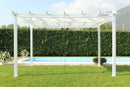 Pergola da Giardino 3x3 m in Alluminio Bianco